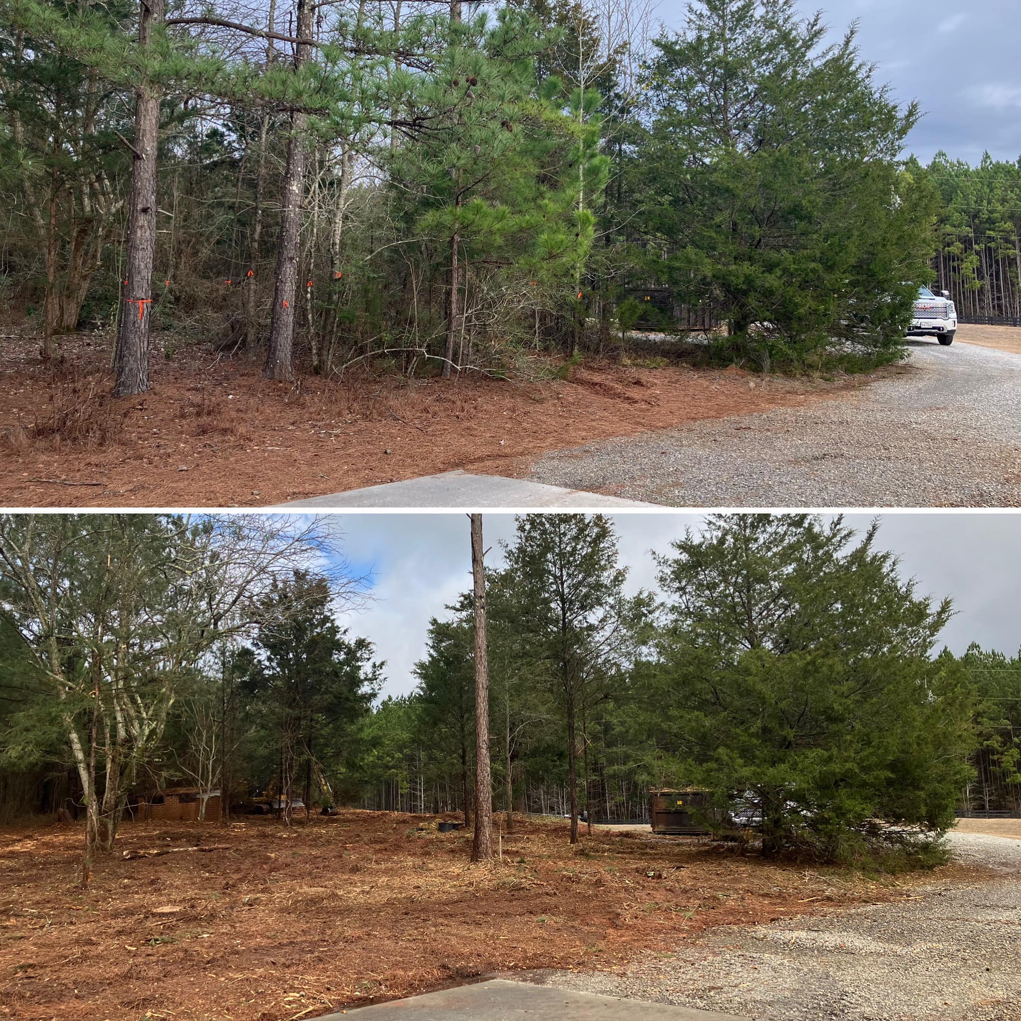 Land clearing by TBX Landworks in Morgan County, Georgia