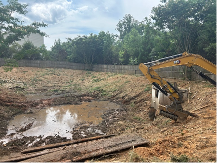 retention pond maintenance after clean up